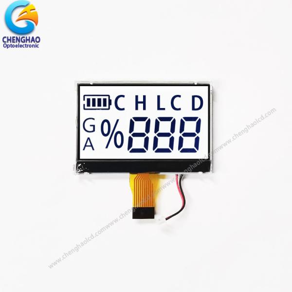Quality 7 Segment Monochrome LCD Display Custom White Black Color HTN Positive Transflective for sale