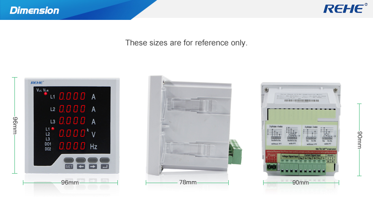 Popular cheap Multifunction Programmable Digital A V HZ multi Combined meter