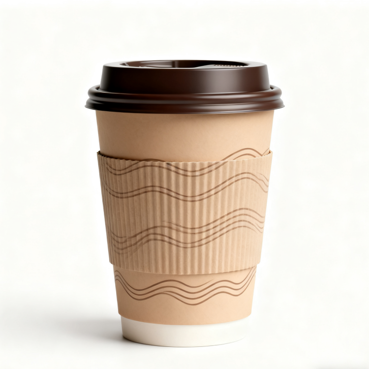 Biodegradable disposable paper cup custom logo hot cold drink double-layer coffee paper cup