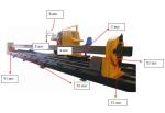 8 Axis CNC Plasma Pipe Cutting Beveling Machine For Circle / Square Hollow