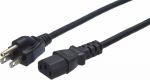 18 AWG (American wire gauge) universal power cord (NEMA 5-15P to IEC320C13)3ft