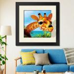 Custom Posters 3 Dimensional Pictures 40x40 Cm Giraffe Large Size