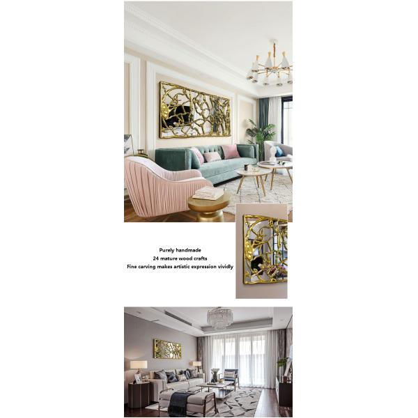 Full Length Hanging Brushed Brass Mirror 100x200cm Decorative