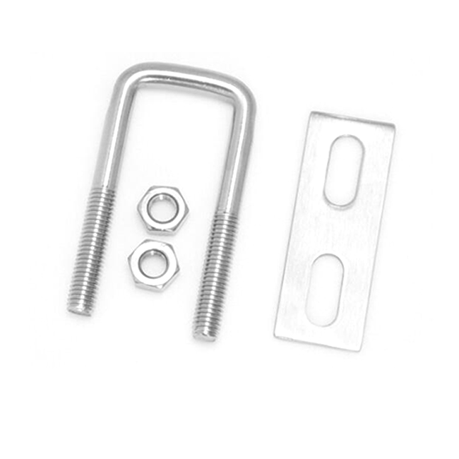 China Galvanized U Bolt Sizes Auto Part Trailer U-bolt Nut Pipe Clamp High Strength Stainless Steel square U Bolt