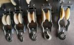 Angled Cross Arm Mounted Hook Style Conductor Stringing Blocks