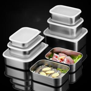 China Multi Sized 3L Metal Food Storage Containers Stainless Steel With Airtight Lids on sale