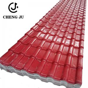 China Red Upvc Roof Tiles Synthetic Resin Material Color Coated Roofing Sheet Tile on sale
