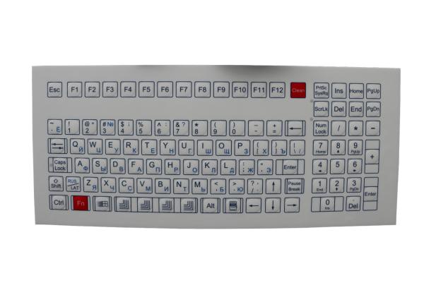 Quality 106 Keys Medical Hygienic Keyboard Industrial Custom Membrane Keyboard IP67 Dynamic Rated for sale