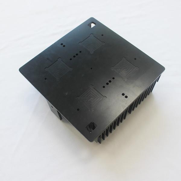 Skived Fin Durable Black Anodized Heat Sink For CNC Machine High Power