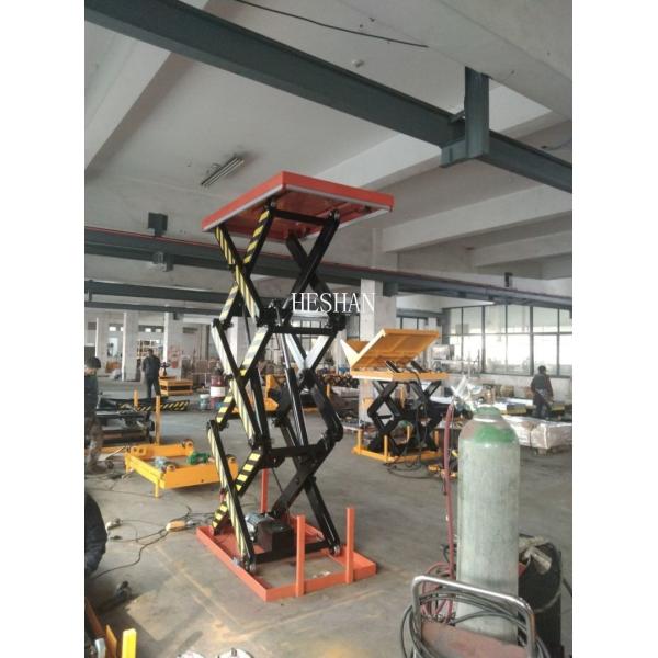 Carbon Steel Scissor Lift Table Foot Control 1000kg Hydraulic Lift Work Table