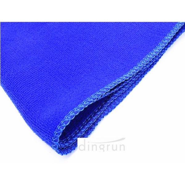 Super Absorbent Plush Custom Microfiber Towels , Blue microfiber car cleaning cloth 70*140cm