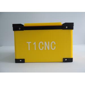 China Stackable Corrugated Plastic Packaging Boxes , Corrugated Plastic Box With Lid Handle on sale