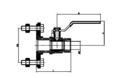 STD Port Flange Brass 1/ 2 Inch Solder Ball Valve Flange End Steel Chrome Plating 3/4″
