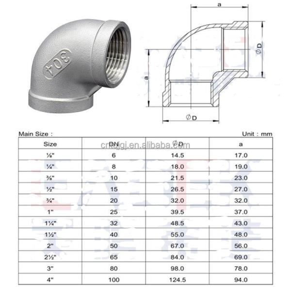 Casting 3/8" 1/2" 3/4" 11/4" 1" 11/2" 2" 2-1/2" 3" 4" Stainless Steel Seamless Plumbing Pipe Fittings for and Plumbing Solutions