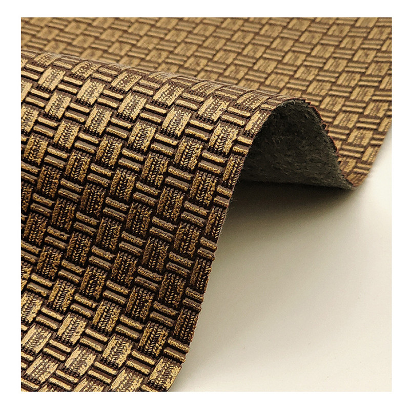 Packaging Bag Faux Leather Projects PVC Knitted Antique Brass Weave