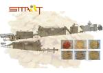 Automated Corn Flakes Production Line , SS Breakfast Cereal Making Machine