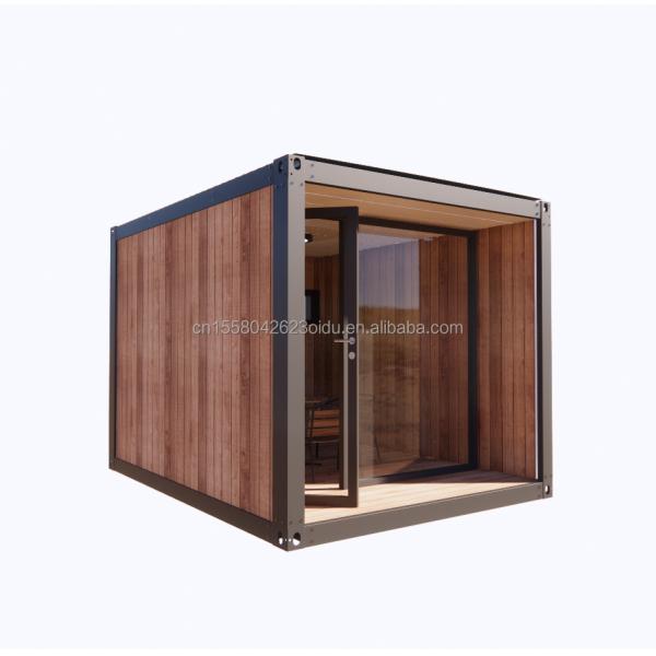 10ft Mini Prefab Modular Mobile Shipping Container Small Size Office House with 50/75/100mm Wave Sandwich Panel Walls