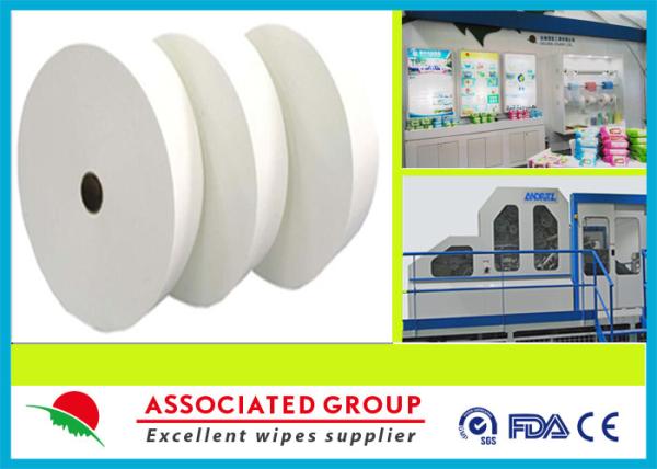Quality Customized Biodegradable Wet Wipes Spunlace Rolls With HS CODE for sale