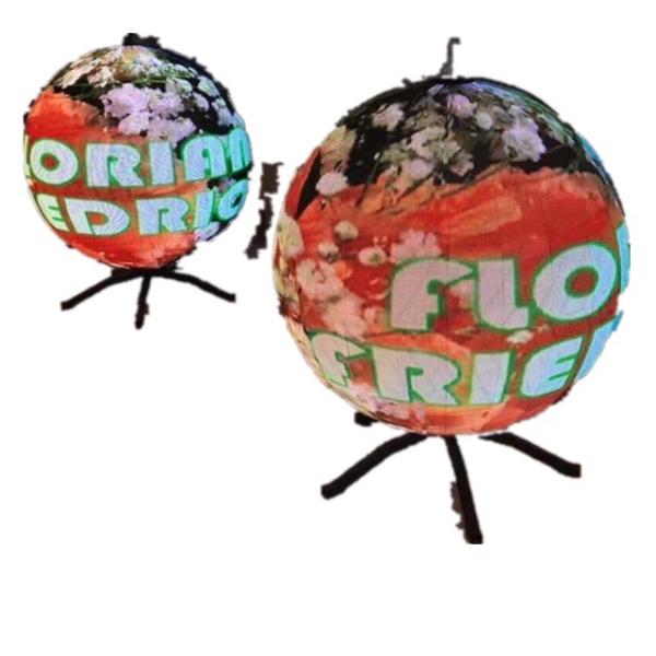 Quality 1m Diameter Custom LED Display , P4 SMD Full Color Curved Round Led Display Ball for sale