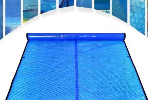 China Swimming Solar Pool Bubble Cover And Blanket Bubble Film Wrap PE Plastic Swimming Pool Cover Reel on sale