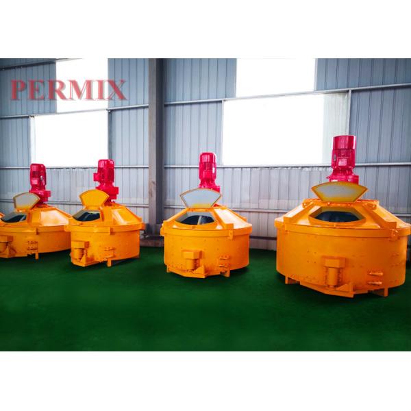 PCCP Water Pipe Refractory Paddle Mixer , 1-3 Unloading Doors Stationary Concrete Mixer