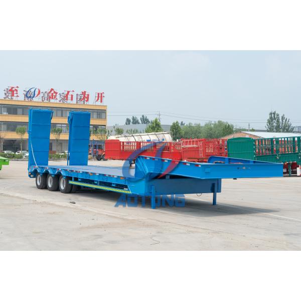 Heavy Loading 4 Axles 45ft Low Bed Semi Trailer with Detachable Gooseneck and Drop Deck