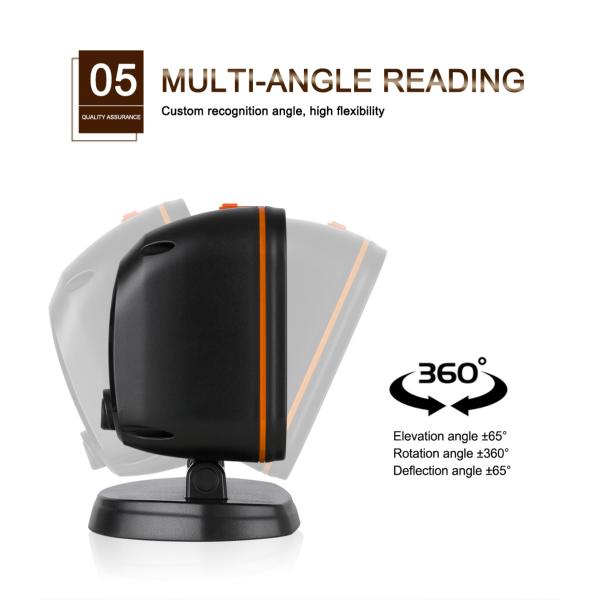 PS80H Pos Printer Scanner High Performance Desktop Barcode Reader 2d Qr Code Reader Barcode Scanner