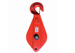 China 3.2 Ton Hook Type Wire Rope Snatch Pulley Block For Rope Lifting on sale