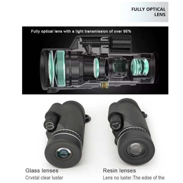 Hunting Birdwatching Mobile Phone Monocular Telescope 12x50 Mobile Lens