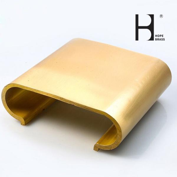 Fashion Decorative Extruded Armrest Use Copper Alloy Profiles Brass Extrusiong Profiles Brushing, Polishing, Plating