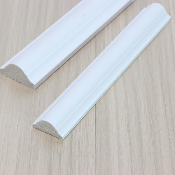 White Decorative Skirting Tile Baseboard Primed Moulding With Led Light