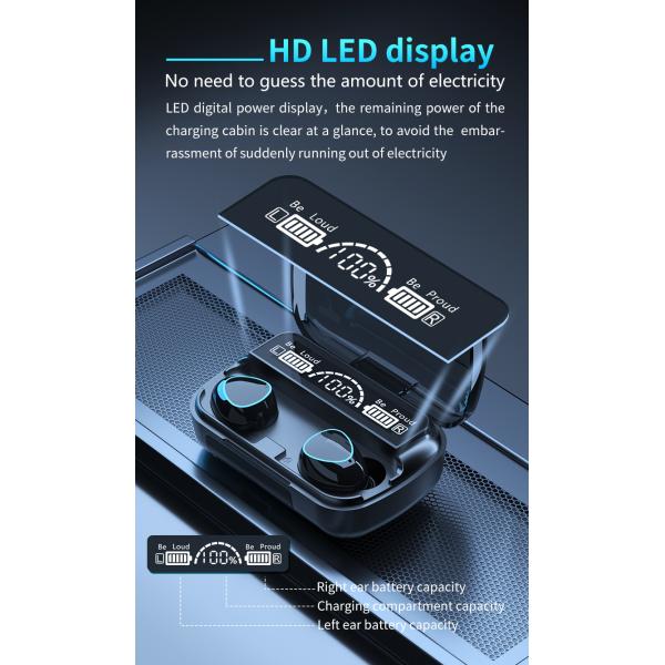 Long Standby 9D Noise Reduction Sports Bluetooth Earphones M10 TWS