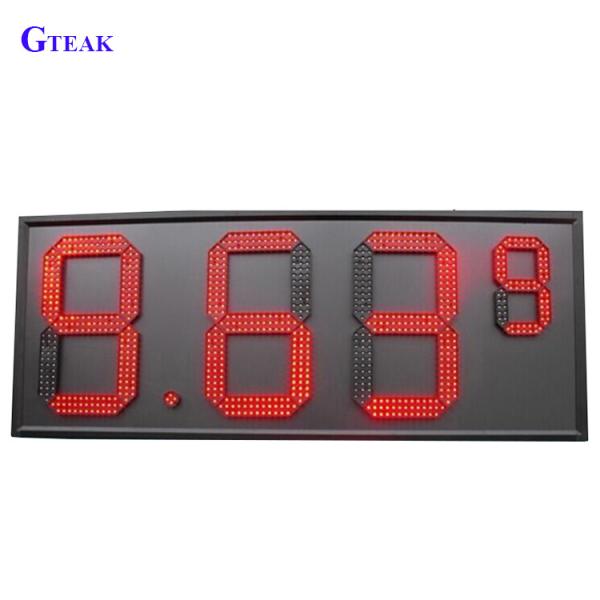Quality 15 inch 7-segment led large red color outdoor digit for sale