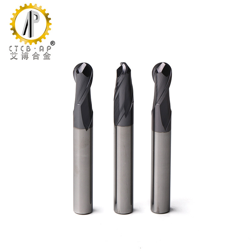 HRC 58 2 4 Flute Ball Nose Micrograin Tungsten Carbide Router Bits