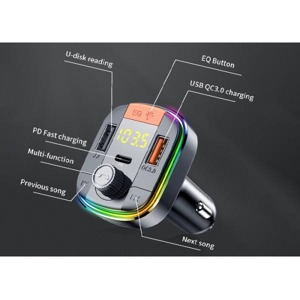 CVC Wireless Car MP3 FM Transmitter PD QC3.0 Dual USB Car Charger
