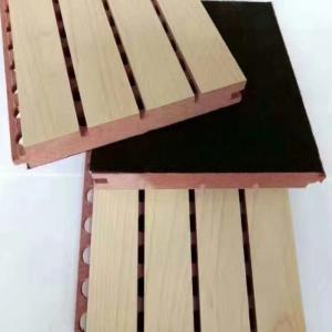 Wholesale Eco Friendly Mdf Acoustic Soundproofing Panels / Grooved Wood Panel from china suppliers