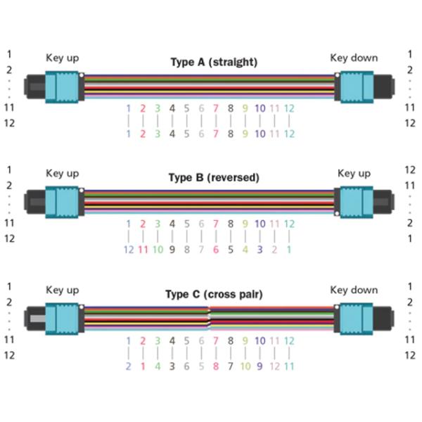 Multimode 3.0mm MPO MTP Patch Cord 10 gigabit fiber cable Customized Lengths