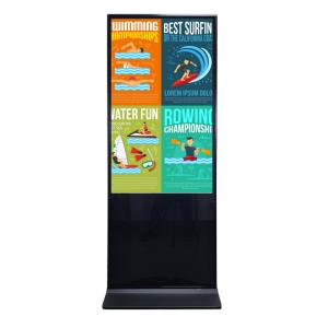 China 55 inch Full Black 10 Points IR Touch Screen Kiosk Android Windows System All In One on sale
