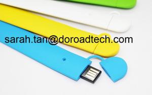 China 100% Real Capacity High Quality Silicone Wrist Band USB Flash Drives on sale
