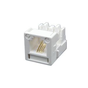 Female FLUKE Tested ABS CAT5E UTP RJ11 Keystone Modular Jack Connector for Networking