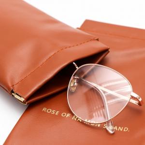 Wholesale Leather Eye Glasses Pouch / Sunglasses Case Bag Holder Soft Leather Glasses Bags Microfiber Glasses Pouch from china suppliers