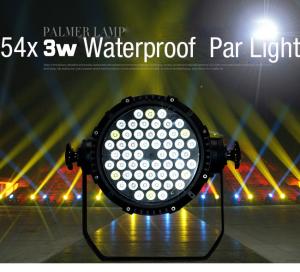 China Waterproof Par LED Event Lighting 162Watt 54X3W RGB DMX 512 Stage DJ Theatre Projector on sale