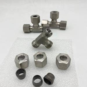 China AC-18RN BC / BD Run Tee Fittings Swivel Nut Metric Thread Bite Type Tube Fittings on sale