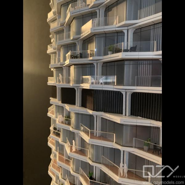 Scale Architectural Concept Model Famous Buildings Dubai W Residences DARGLOBAL 1/125