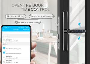 China 35A Smart Aluminum Bluetooth App WIFI Mortise Hook Lock on sale