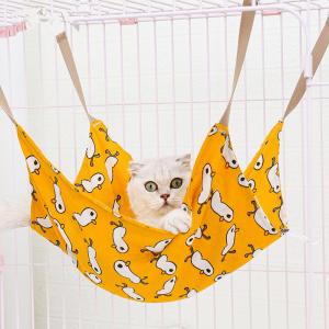 Wholesale Pet Summer Cotton Linen Cat Hammock Stand Breathable Cage Cat Swing Nest Multicolor Printing Hammock from china suppliers