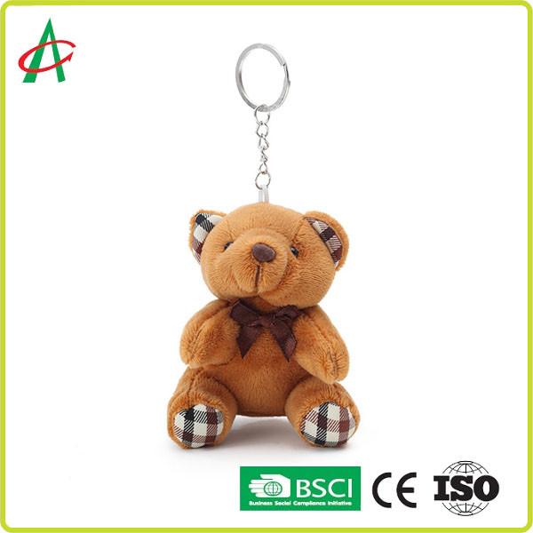 Quality PP Cotton Filled Mini Stuffed Bear Keychain BSCI Certificated for sale