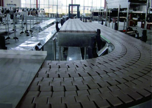 Stainless Steel Plate Automated Conveyor Systems Stable Structure Smooth