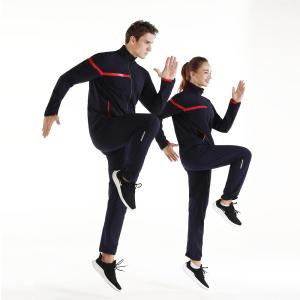 China Printed Plus Size Zip Up Running Track Jacket Sport Tracksuit on sale
