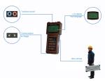 Large LCD Display Handheld Flow Meter Bidirectional With Clamp On Transducer